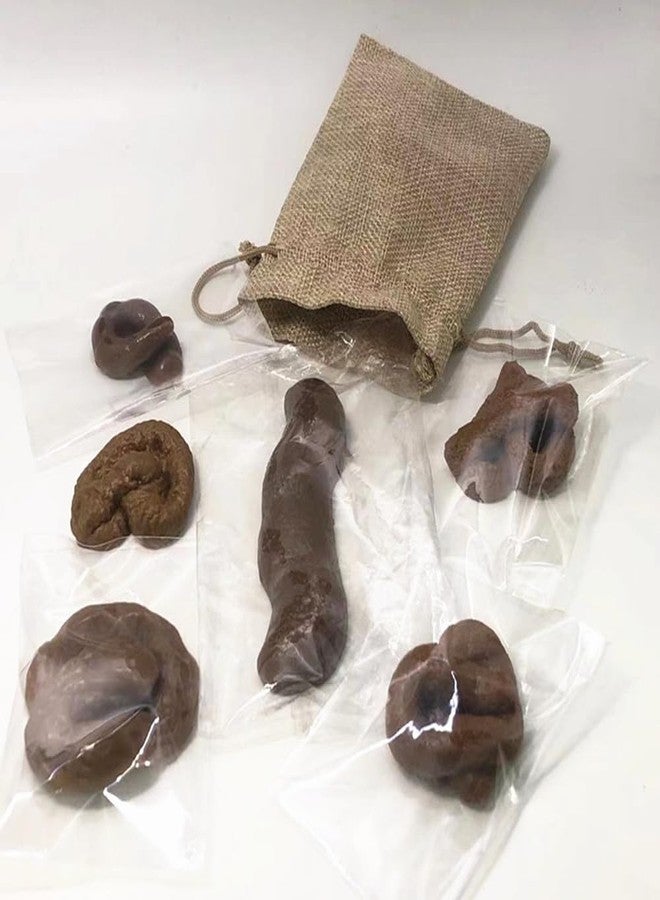 مجموعة سوجوسا من 6 قطع من البراز المزيف الكبير مع أكياس برباط، بأشكال مختلفة، مزحة واقعية مضحكة، مناسبة للهالوين وكذبة أبريل والمقالب الصيفية العائمة للكبار - Image 3